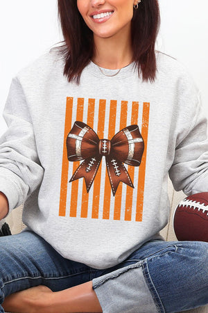 Orange Varsity Bow Heavy Blend Crew Sweatshirt - Wholesale Accessory Market