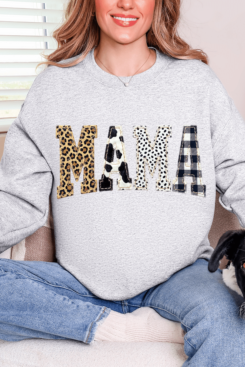 Pattern Play Mama Heavy Blend Crew Sweatshirt - Wholesale Accessory Market