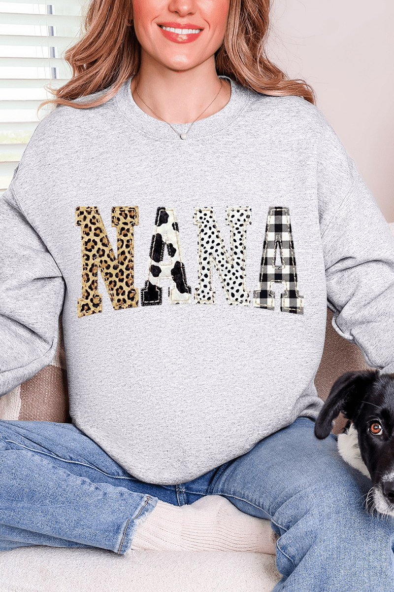 Pattern Play Nana Heavy Blend Crew Sweatshirt - Wholesale Accessory Market