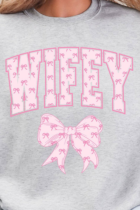 Pink Wifey Coquette Heavy Blend Crew Sweatshirt - Wholesale Accessory Market