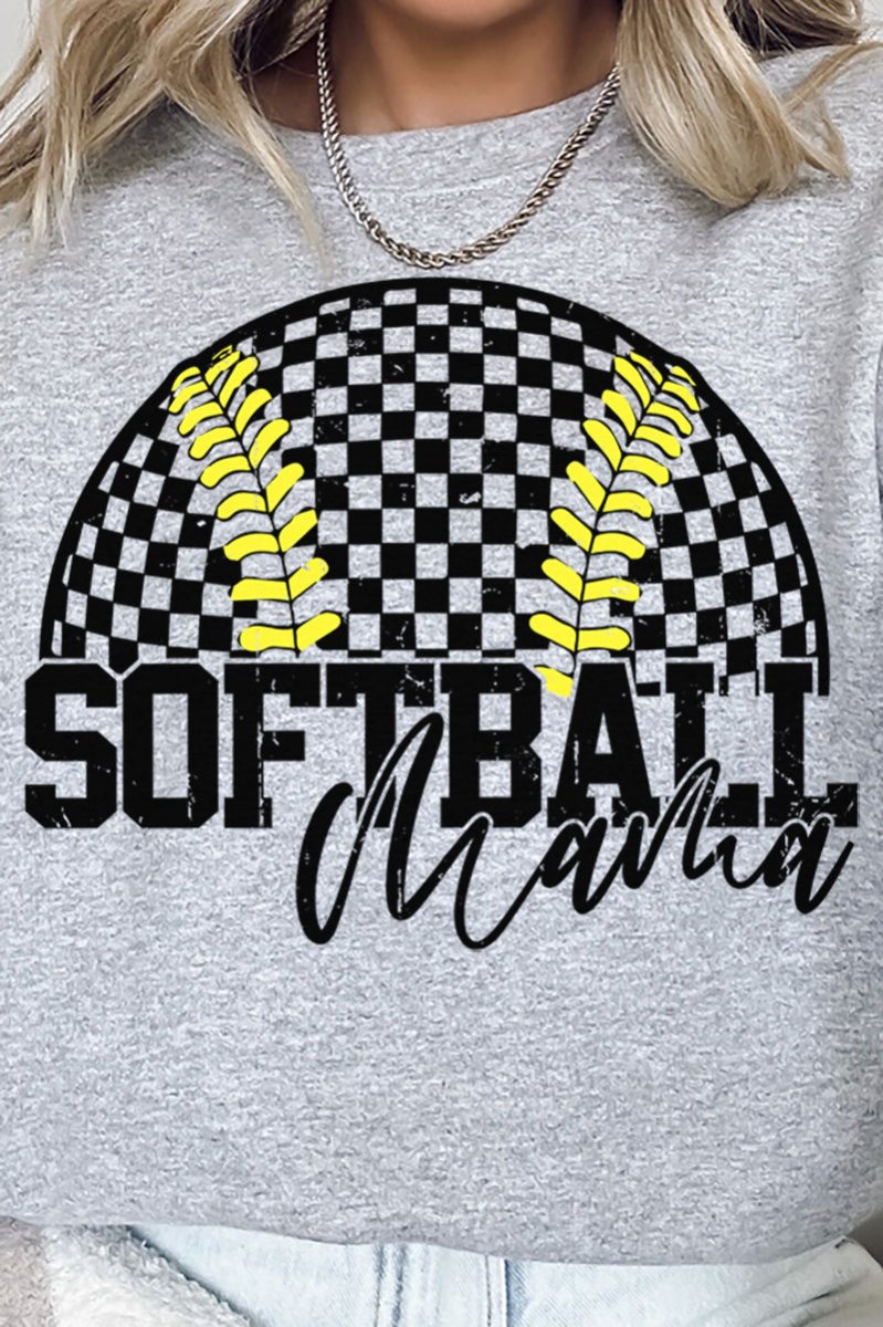 Pitch Perfect Softball Mama Heavy - weight Crew Sweatshirt - Wholesale Accessory Market
