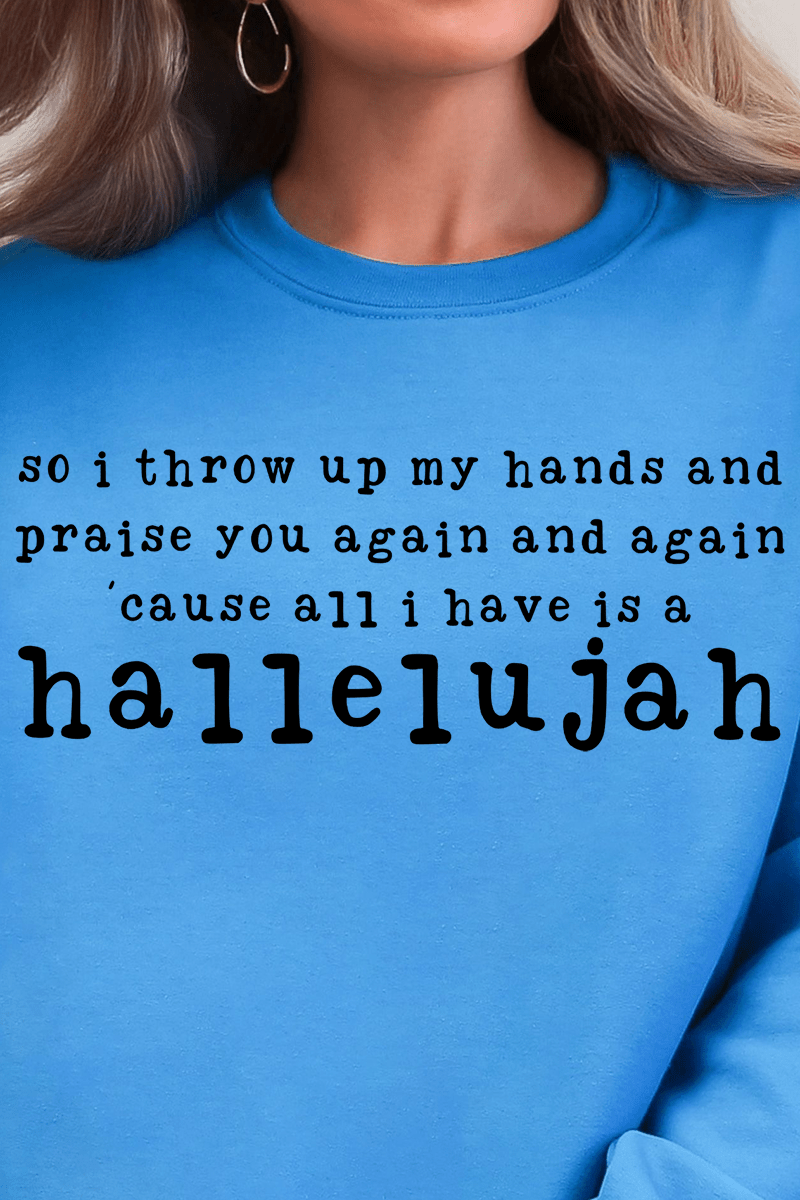 Praise You Again, Hallelujah Heavy - weight Crew Sweatshirt - Wholesale Accessory Market