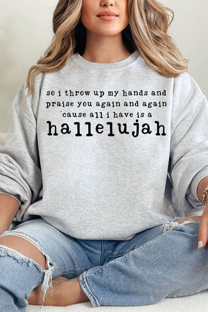 Praise You Again, Hallelujah Heavy - weight Crew Sweatshirt - Wholesale Accessory Market