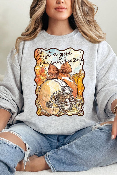 Pumpkin Spice And Football Lights Heavy - weight Crew Sweatshirt - Wholesale Accessory Market