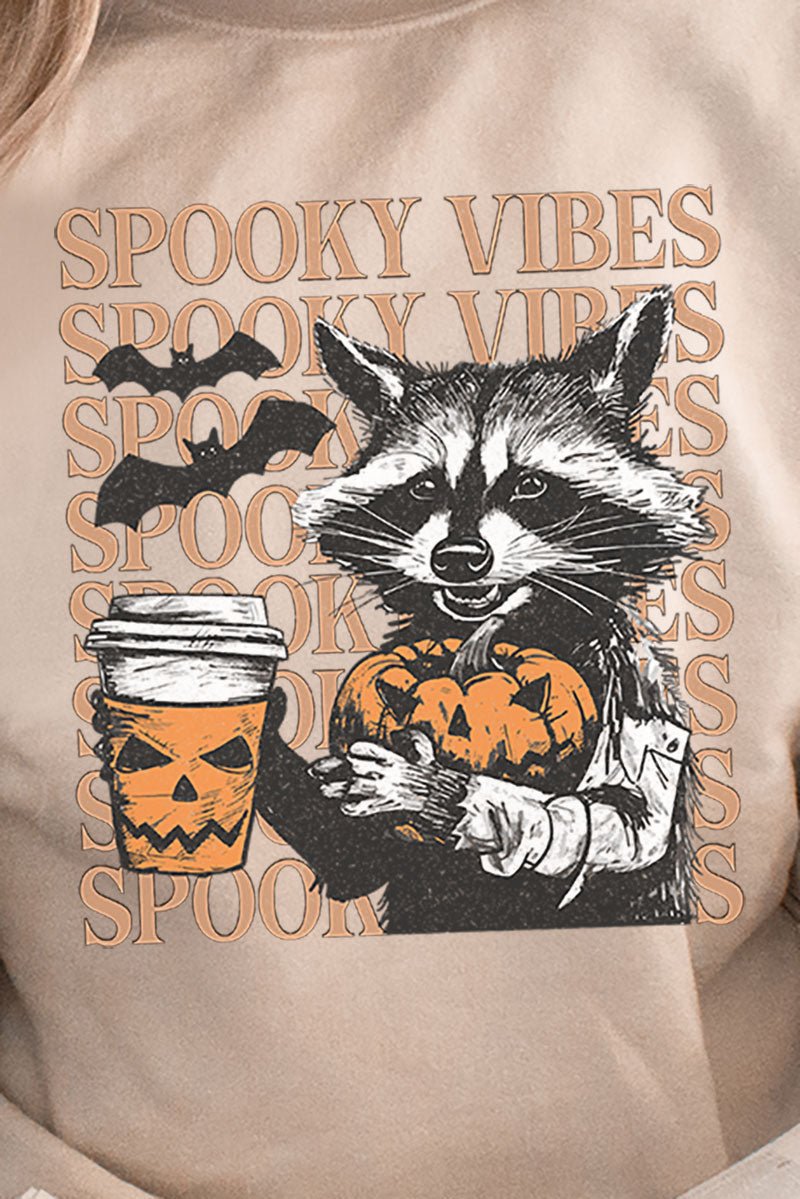 Sm Racoon Raccoon Spooky Vibes Heavy-weight Crew Sweatshirt | Wholesale Accessory ...
