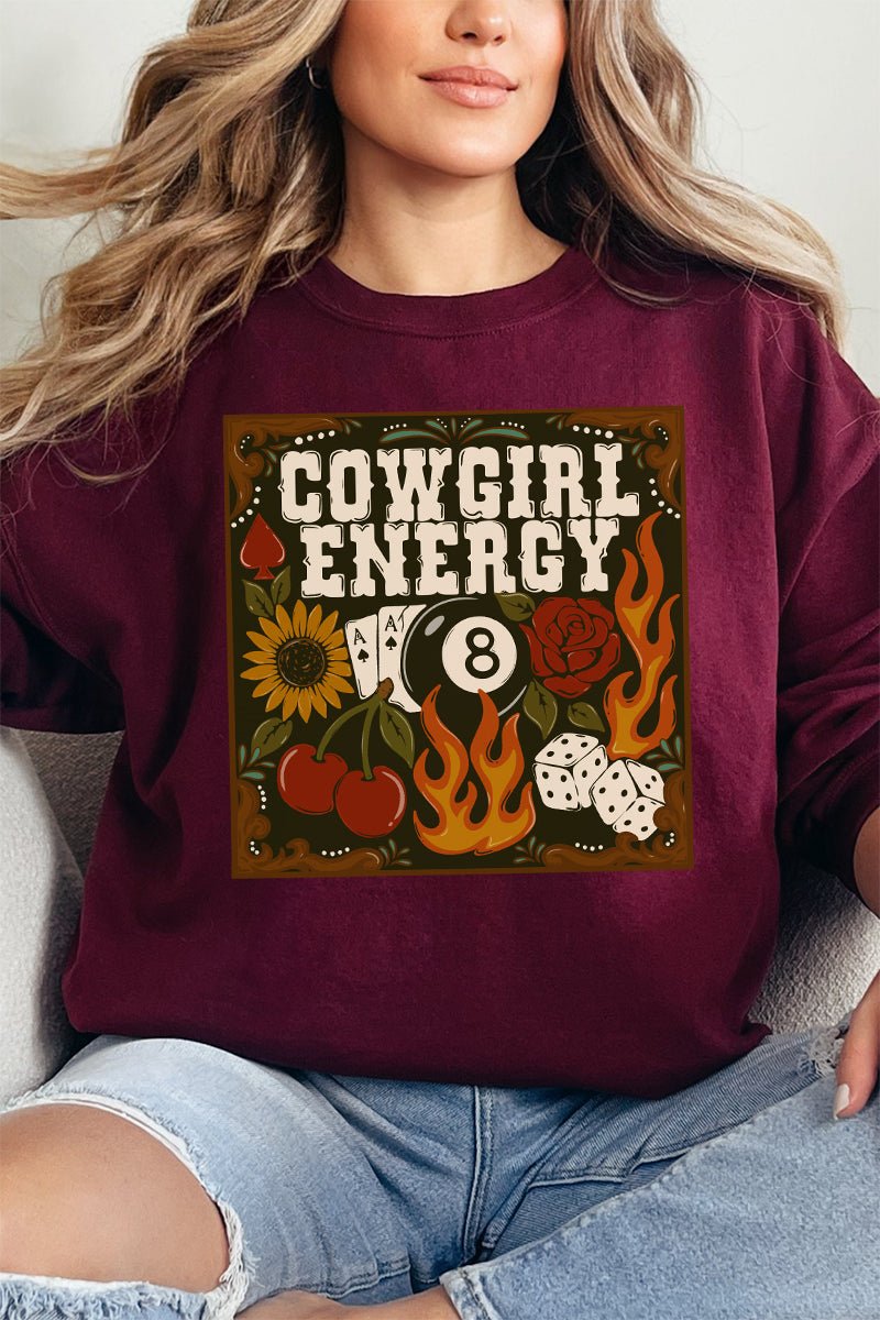 Rustic Cowgirl Energy Heavy - weight Crew Sweatshirt - Wholesale Accessory Market