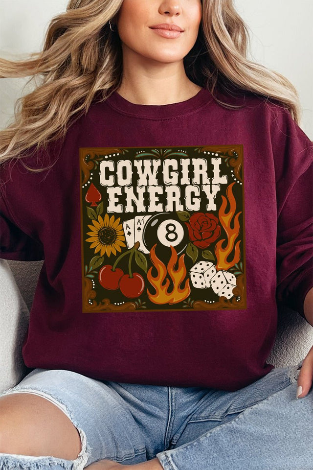 Rustic Cowgirl Energy Heavy - weight Crew Sweatshirt - Wholesale Accessory Market