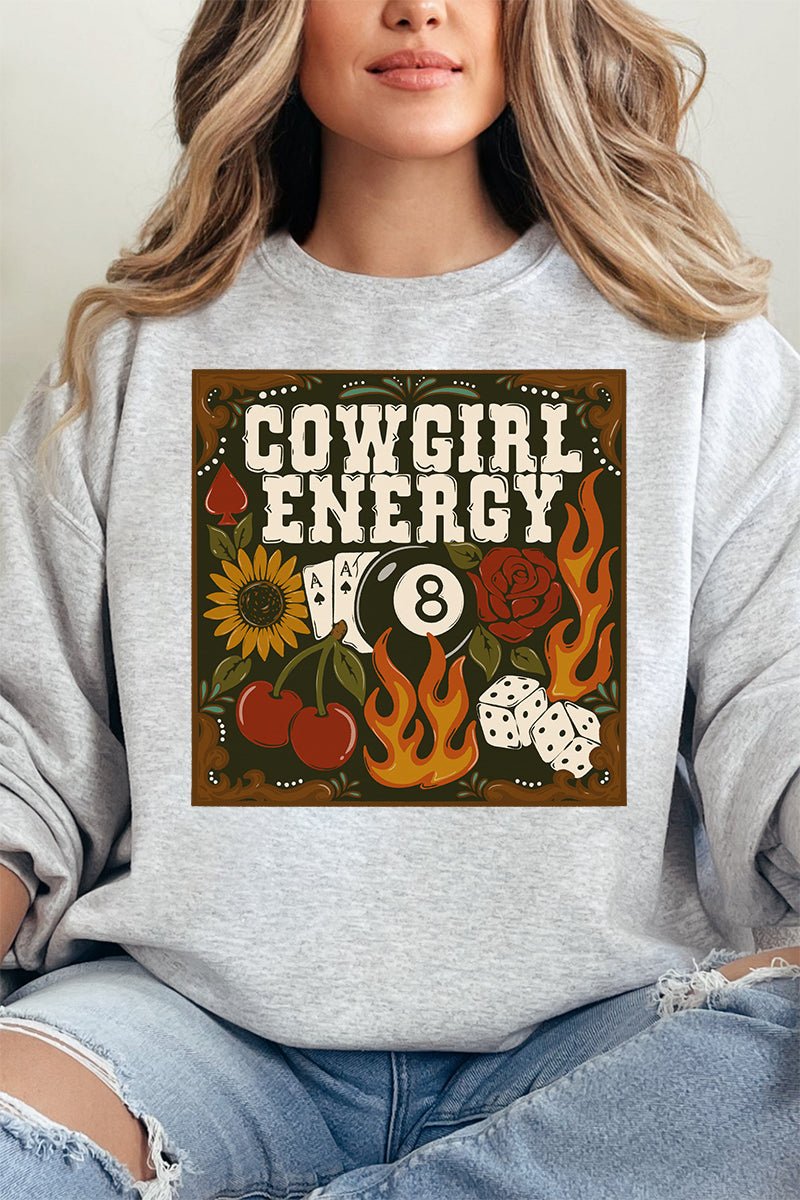 Rustic Cowgirl Energy Heavy - weight Crew Sweatshirt - Wholesale Accessory Market