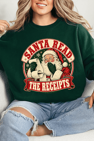 Santa Read The Receipts Heavy Blend Crew Sweatshirt - Wholesale Accessory Market