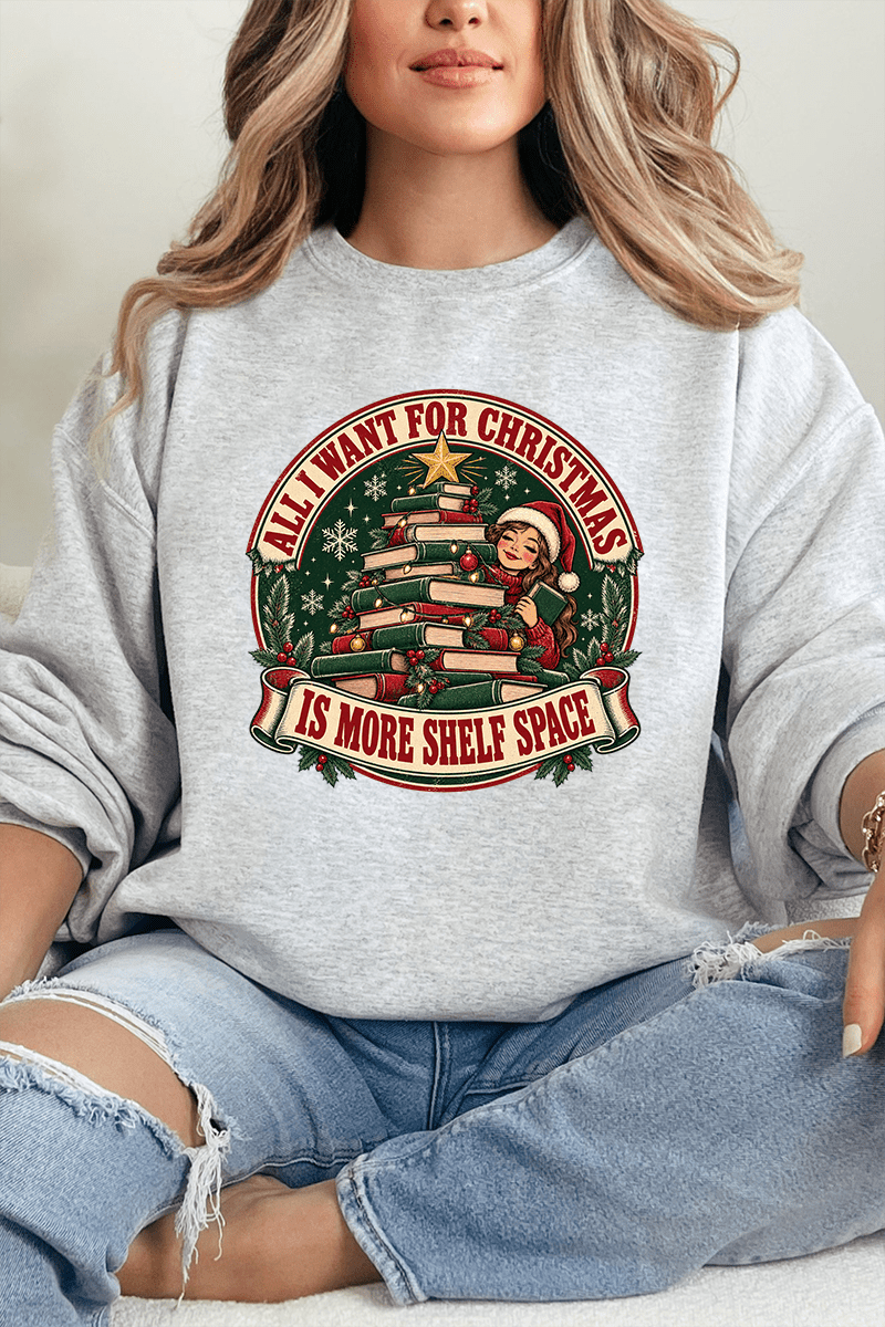 Shelf Space For Christmas Heavy Blend Crew Sweatshirt - Wholesale Accessory Market