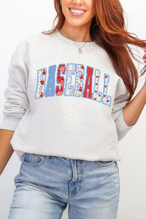 Stitched In Tradition Baseball Heavy Blend Crew Sweatshirt - Wholesale Accessory Market