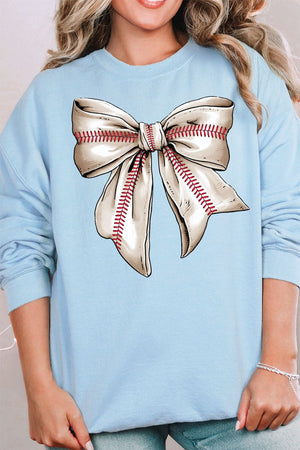 Stitches Baseball Coquette Heavy - weight Crew Sweatshirt - Wholesale Accessory Market