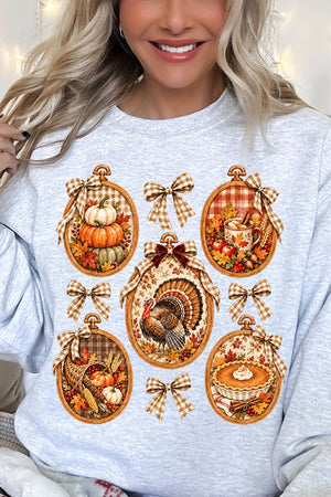 Thanksgiving Portraits Heavy Blend Crew Sweatshirt - Wholesale Accessory Market