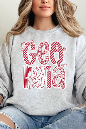 Tied In Georgia Heavy - weight Crew Sweatshirt - Wholesale Accessory Market