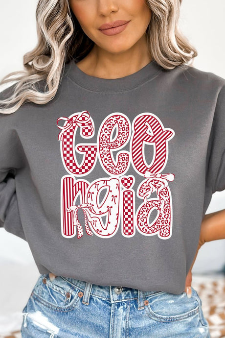 Tied In Georgia Heavy - weight Crew Sweatshirt - Wholesale Accessory Market