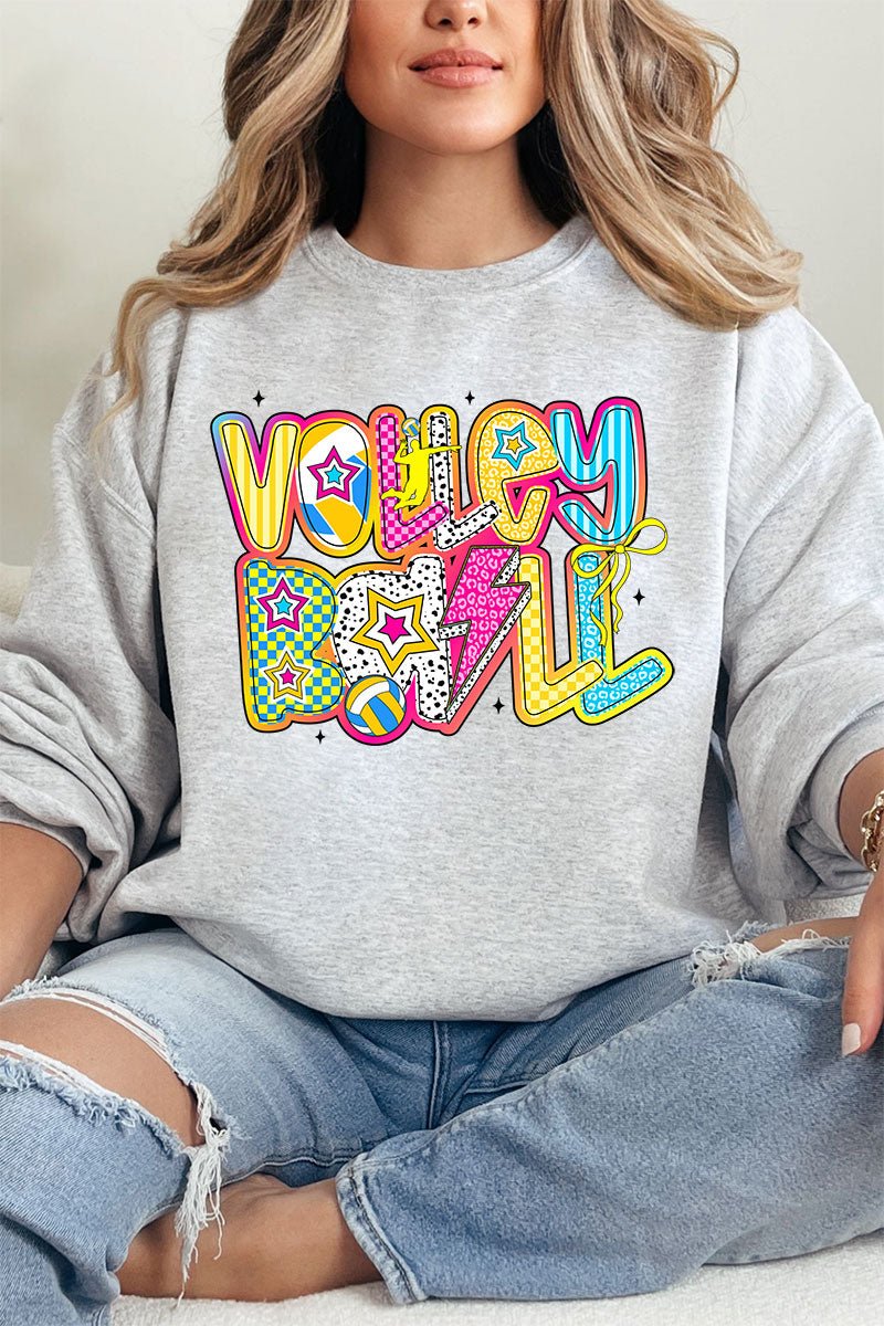 Vibrant Volleyball Heavy Blend Crew Sweatshirt - Wholesale Accessory Market
