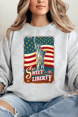 Vintage Sweet Liberty Heavy - weight Crew Sweatshirt - Wholesale Accessory Market