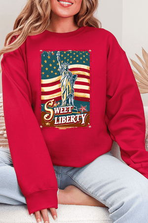 Vintage Sweet Liberty Heavy - weight Crew Sweatshirt - Wholesale Accessory Market