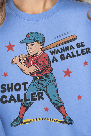 Wanna Be A Baller Heavy - weight Crew Sweatshirt - Wholesale Accessory Market