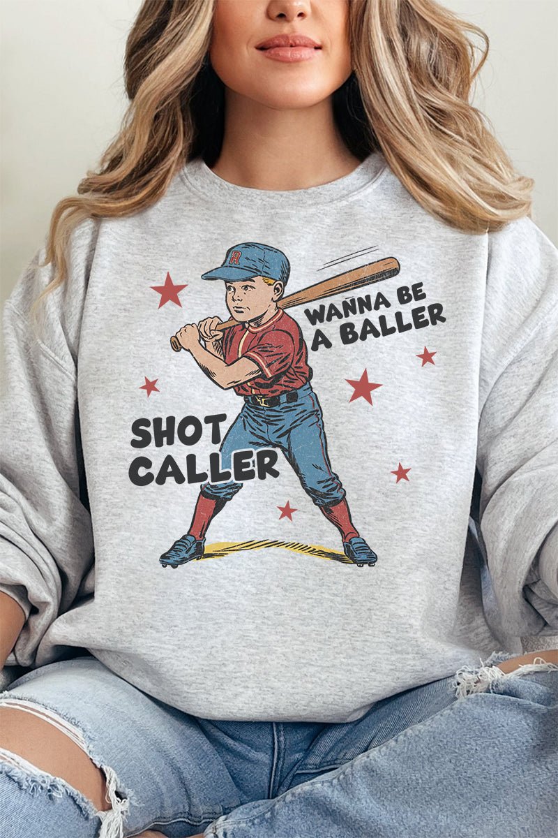 Wanna Be A Baller Heavy - weight Crew Sweatshirt - Wholesale Accessory Market