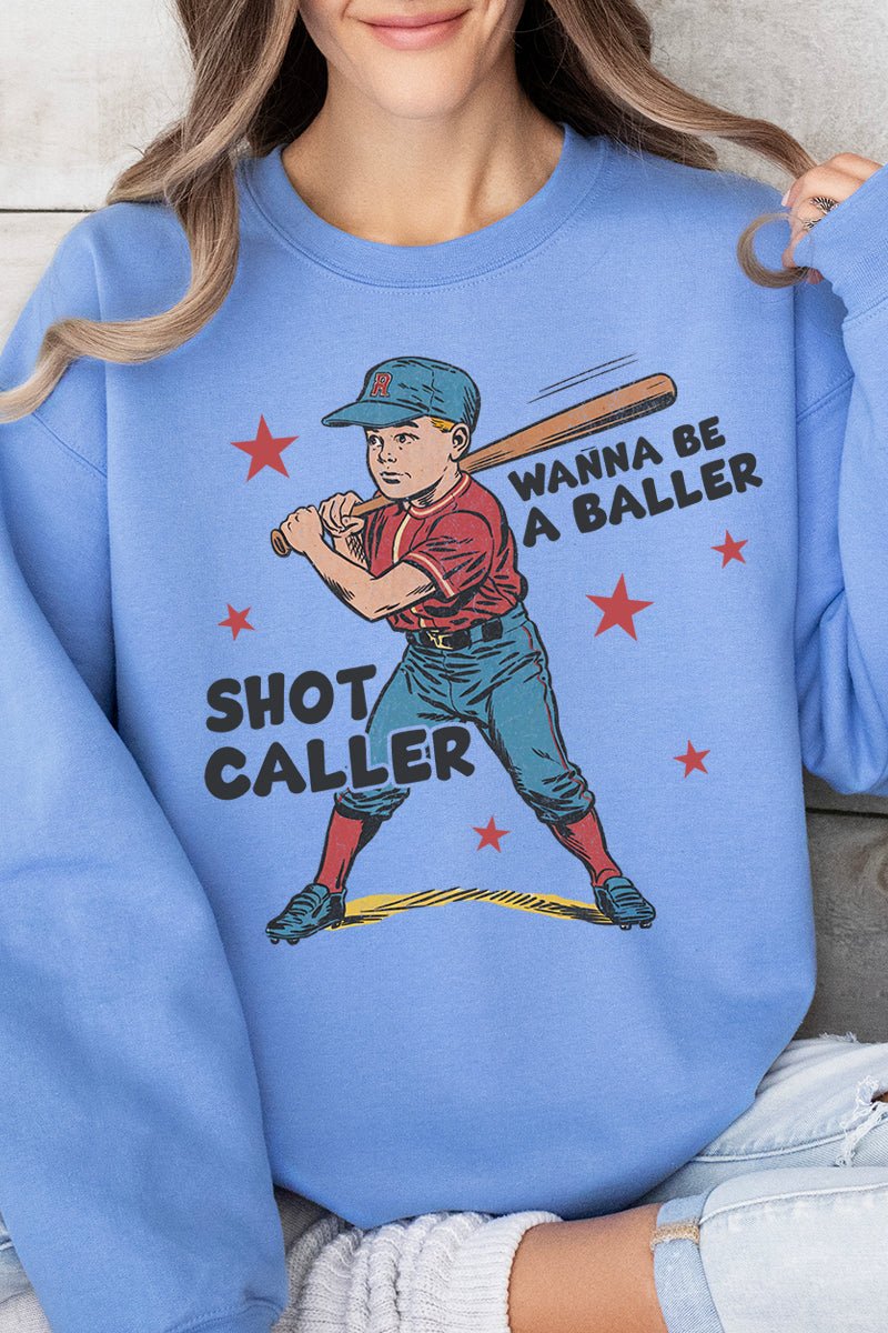 Wanna Be A Baller Heavy - weight Crew Sweatshirt - Wholesale Accessory Market