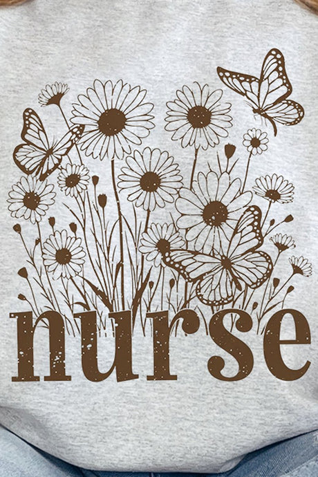 Wildflower Nurse Heavy Blend Crew Sweatshirt - Wholesale Accessory Market