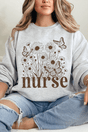 Wildflower Nurse Heavy Blend Crew Sweatshirt - Wholesale Accessory Market