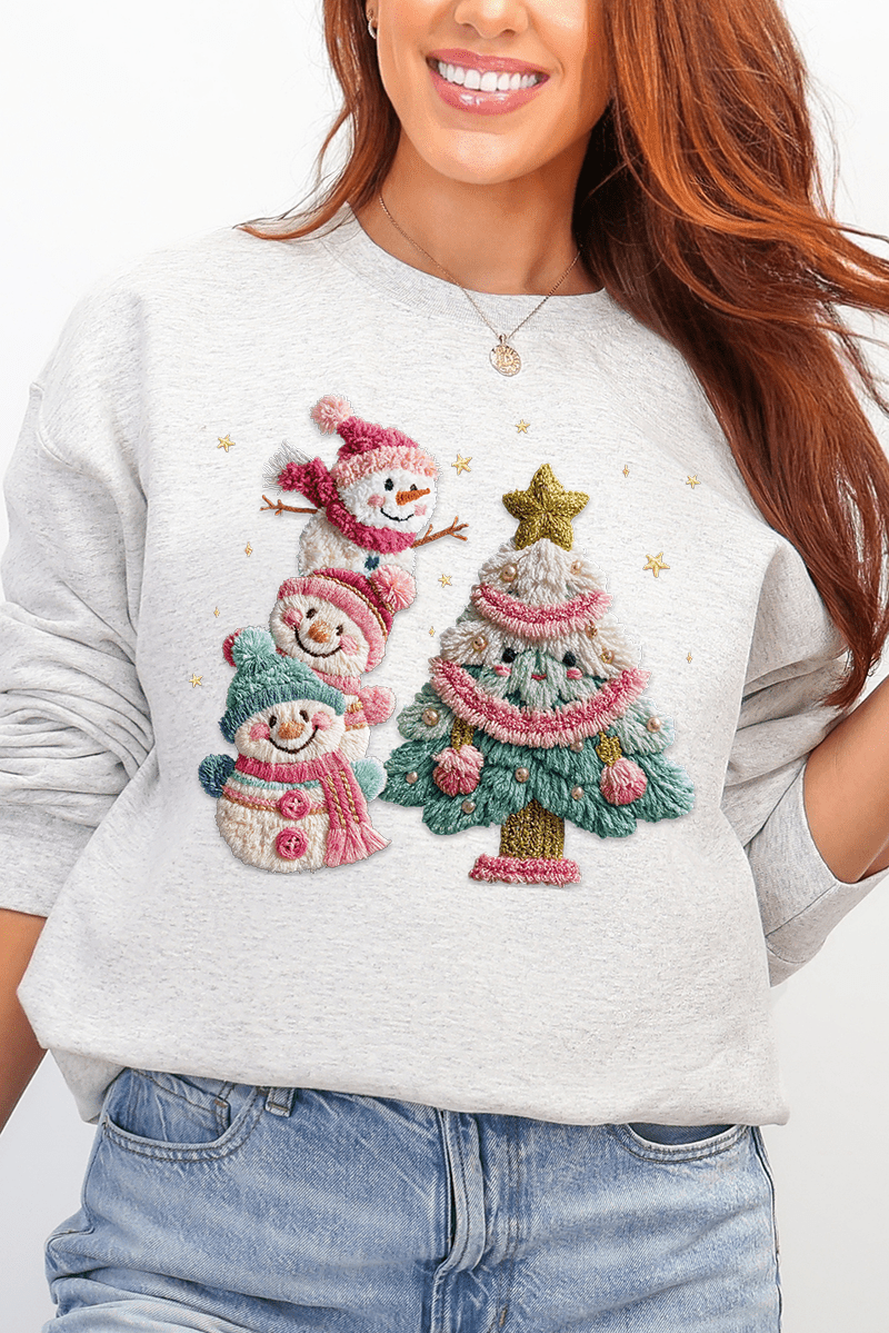 Yarnin' For Christmas Faux Yarn Heavy Blend Crew Sweatshirt - Wholesale Accessory Market