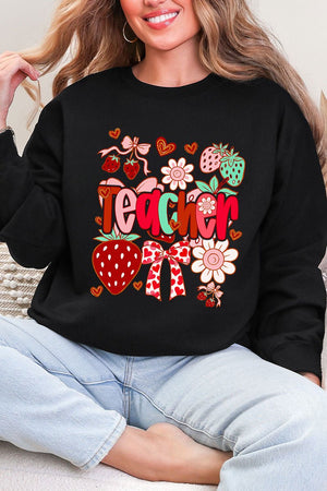 Berry Sweet Teacher Heavy Blend Crew Sweatshirt - Wholesale Accessory Market