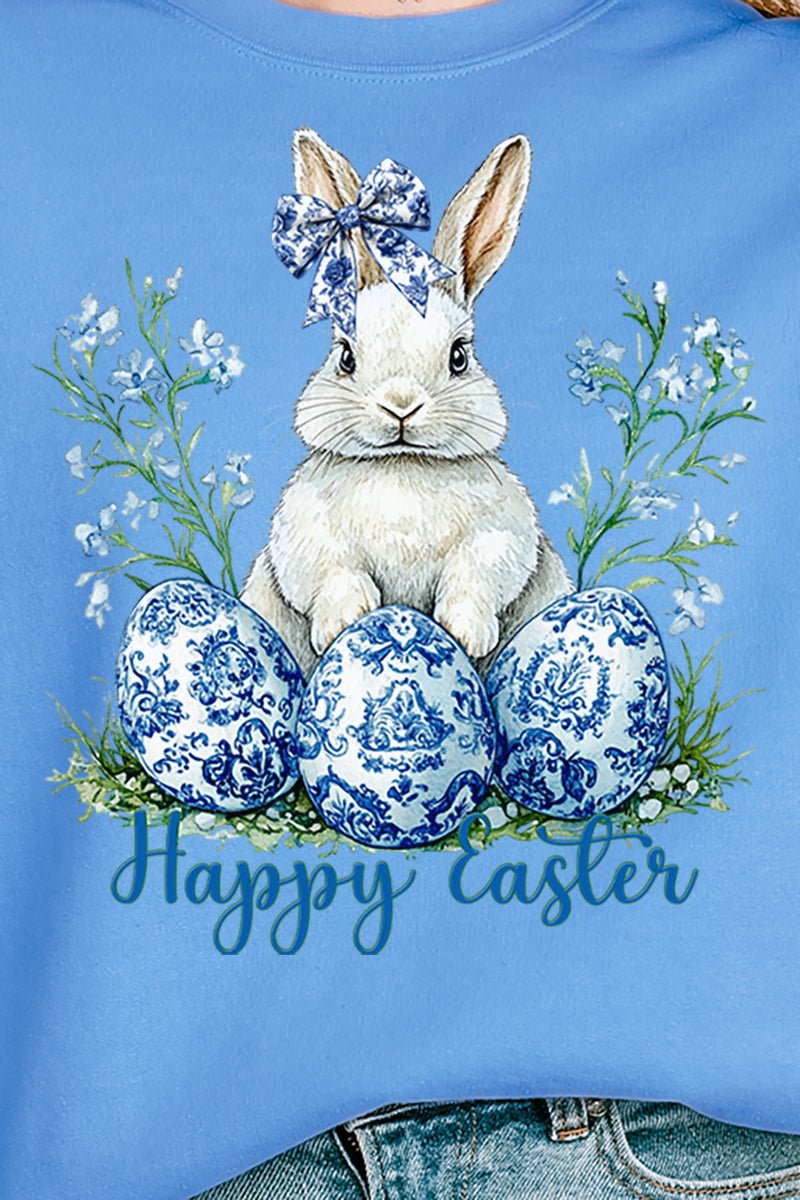 Chinoiserie Easter Bloom Heavy - weight Crew Sweatshirt - Wholesale Accessory Market