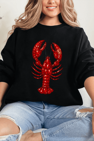 Faux Rhinestone Crawfish Heavy Blend Crew Sweatshirt - Wholesale Accessory Market