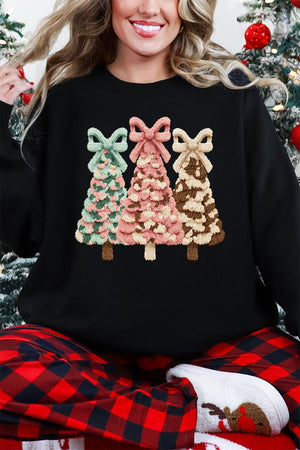 Faux Yarn Coquette Trio Heavy Blend Crew Sweatshirt - Wholesale Accessory Market