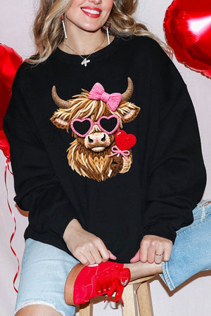 Faux Yarn Highland Romance Heavy Blend Crew Sweatshirt - Wholesale Accessory Market