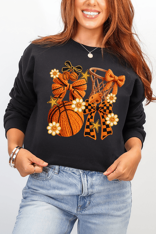 Faux Yarn Shoot For The Hoop Heavy Blend Crew Sweatshirt - Wholesale Accessory Market