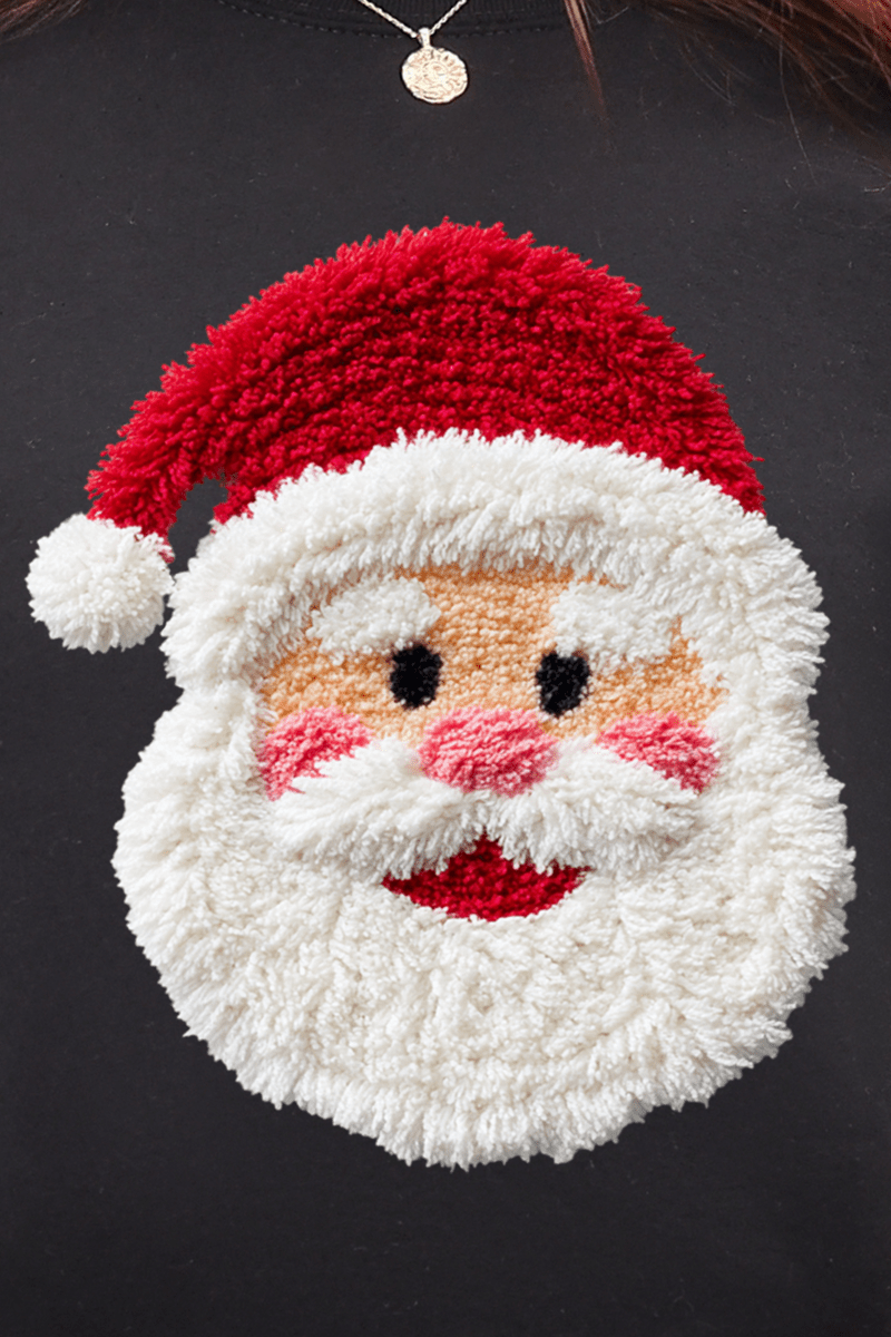 Faux Yarn Stitched With Cheer Santa Heavy Blend Crew Sweatshirt - Wholesale Accessory Market