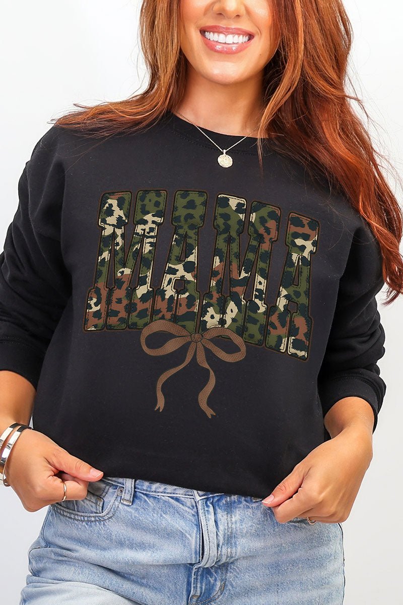 Hunting Mama Ribbon Heavy Blend Crew Sweatshirt - Wholesale Accessory Market
