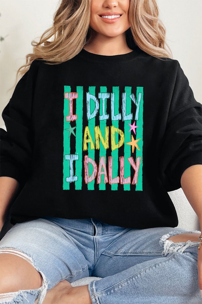 I Dilly & I Dally Heavy Blend Crew Sweatshirt - Wholesale Accessory Market