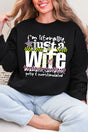 Literally Just A Wife Heavy Blend Crew Sweatshirt - Wholesale Accessory Market