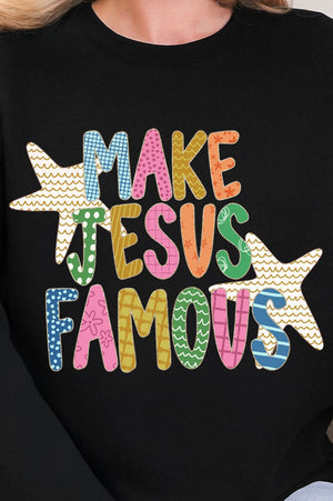 Make Jesus Famous Heavy Blend Crew Sweatshirt - Wholesale Accessory Market