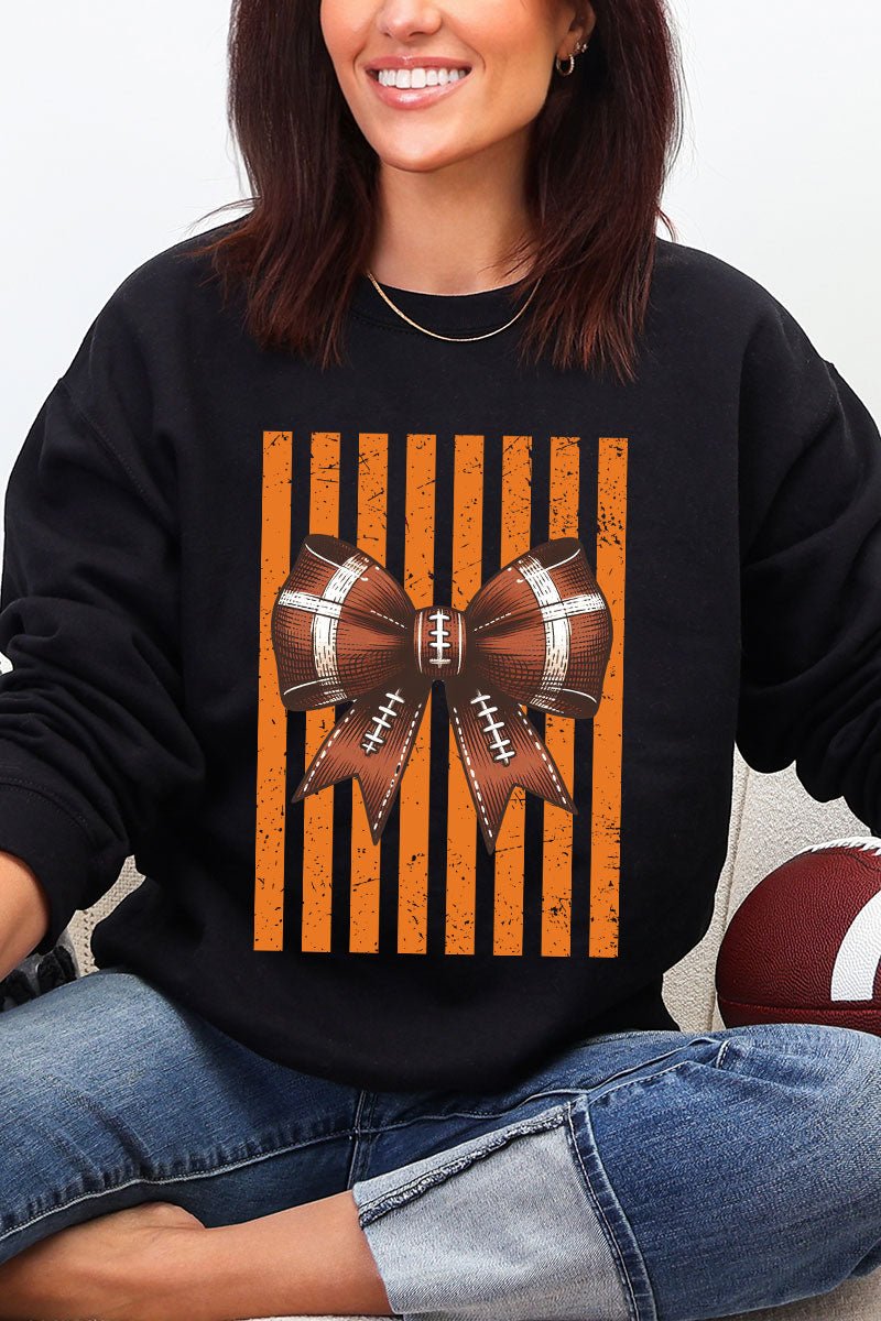 Orange Varsity Bow Heavy Blend Crew Sweatshirt - Wholesale Accessory Market