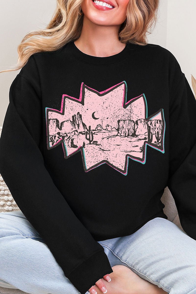Pink Mesa Moonrise Heavy Blend Crew Sweatshirt - Wholesale Accessory Market
