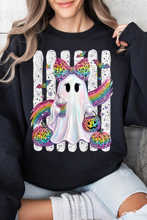 Rainbow Glam Ghost Heavy Blend Crew Sweatshirt - Wholesale Accessory Market
