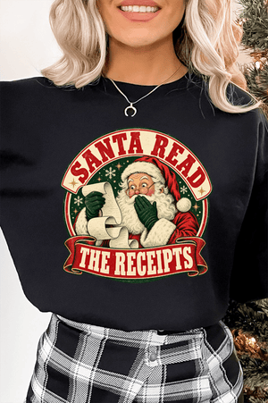 Santa Read The Receipts Heavy Blend Crew Sweatshirt - Wholesale Accessory Market