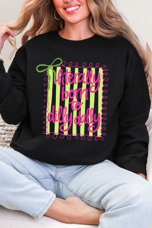 Swirls & Stripes Dilly Dally Heavy Blend Crew Sweatshirt - Wholesale Accessory Market