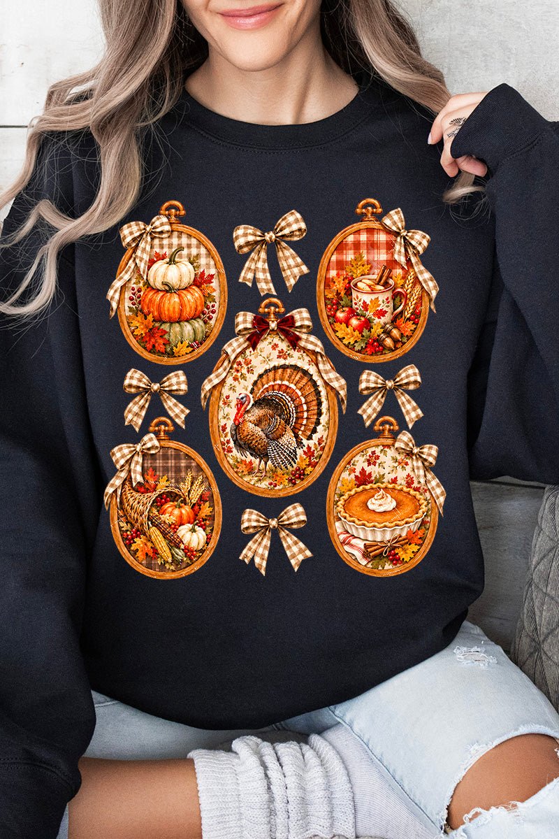 Thanksgiving Portraits Heavy Blend Crew Sweatshirt - Wholesale Accessory Market