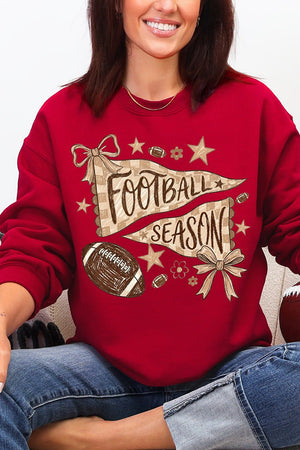 Football Season Doodle Heavy Blend Crew Sweatshirt - Wholesale Accessory Market