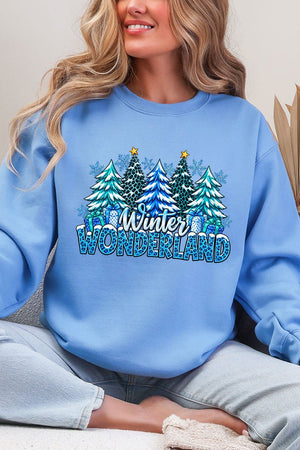 Blue Winter Wonderland Heavy Blend Crew Sweatshirt - Wholesale Accessory Market
