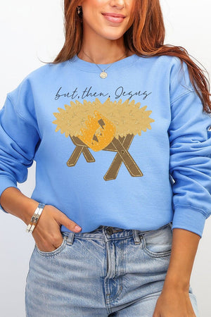 But Then Jesus Heavy Blend Crew Sweatshirt - Wholesale Accessory Market