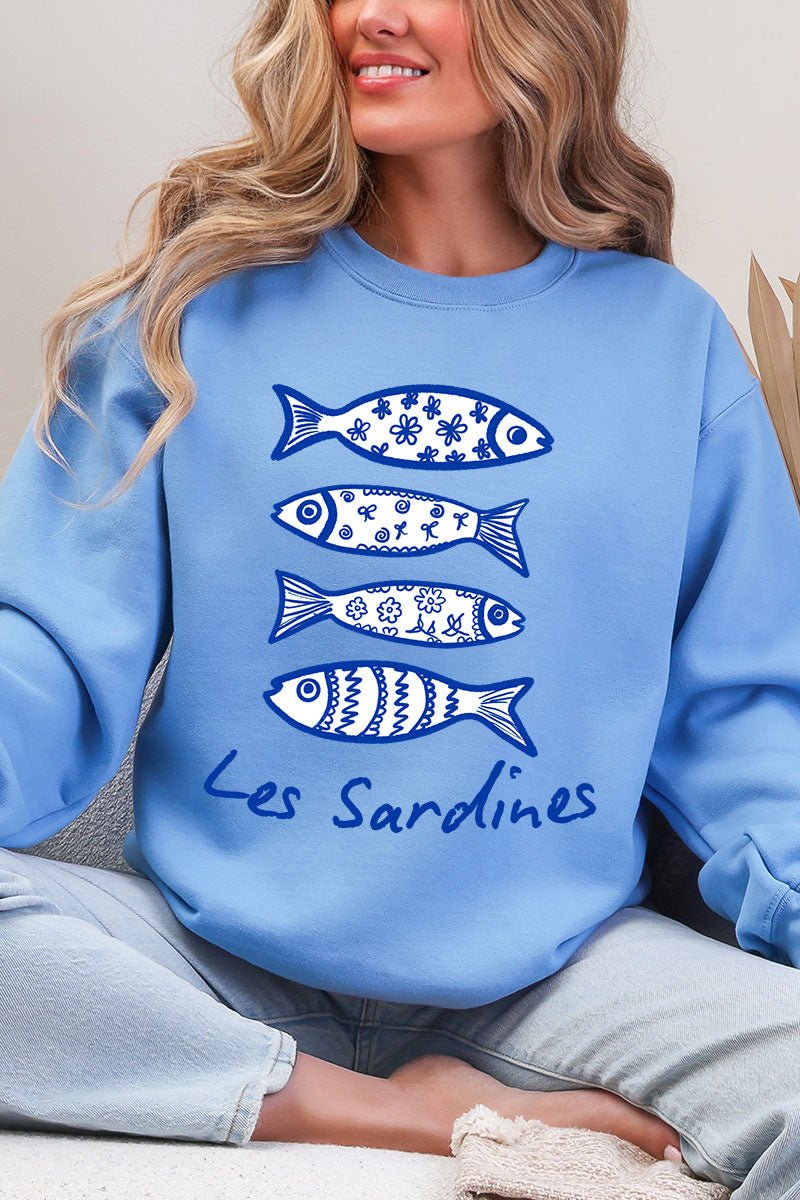 Les Sardines Heavy Blend Crew Sweatshirt - Wholesale Accessory Market