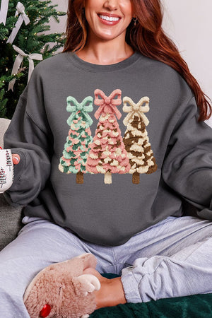 Faux Yarn Coquette Trio Heavy Blend Crew Sweatshirt - Wholesale Accessory Market